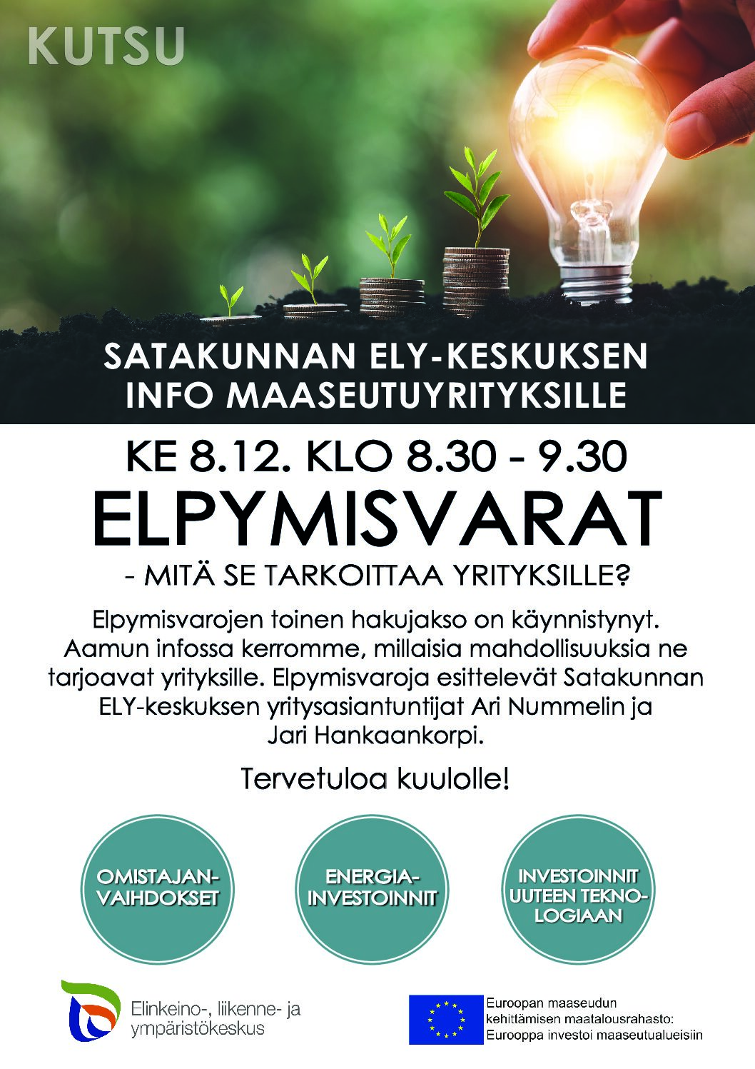 Infotilaisuus maaseutuyritysten elpymisvaroista 8.12.