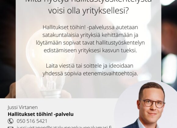 Hallitukset töihin! -palvelun infotilaisuus ti 7.2. ja pe 10.2.