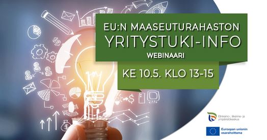 Maaseuturahaston yritystuki-info ke 10.5. klo 13-15