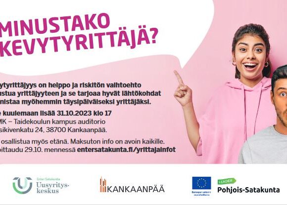 Minustako kevytyrittäjä? Tervetuloa infotilaisuuteen 31.10.