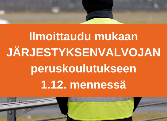 Järjestyksenvalvojan peruskurssi Kankaanpäässä – ilmoittaudu mukaan 1.12. mennessä