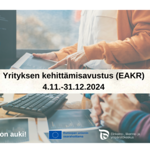 Yritysten kehittämisavustuksen (EAKR) vuoden viides hakujakso Länsi-Suomessa on käynnissä – Hae 31.12.2024 mennessä!