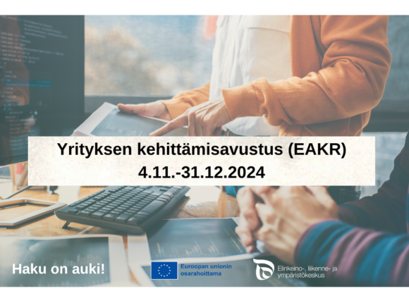 Yritysten kehittämisavustuksen (EAKR) vuoden viides hakujakso Länsi-Suomessa on käynnissä – Hae 31.12.2024 mennessä!