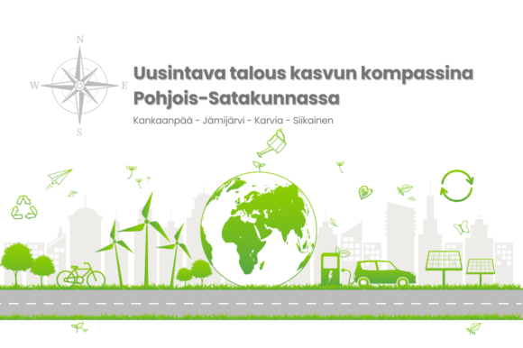 Pohjois-Satakunnan hanke tukee pk-yrityksiä siirtymään kohti kestävää ja vähähiilistä liiketoimintaa – tutustu mahdollisuuksiin.