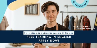 image001 First steps to entrepreneurship in Finland – Yrittäjyyskoulutusta englanniksi Satakunnassa maahanmuuttajille